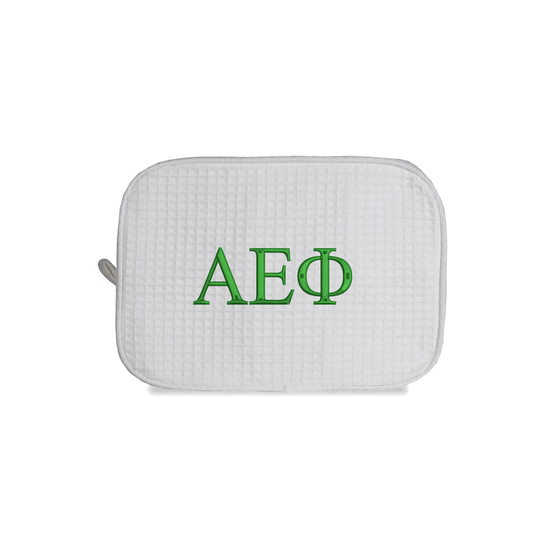 Alpha Epsilon Phi Waffle Weave Cosmetic Bag
