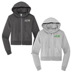 Alpha Epsilon Phi Cropped Zip Up Hoodie