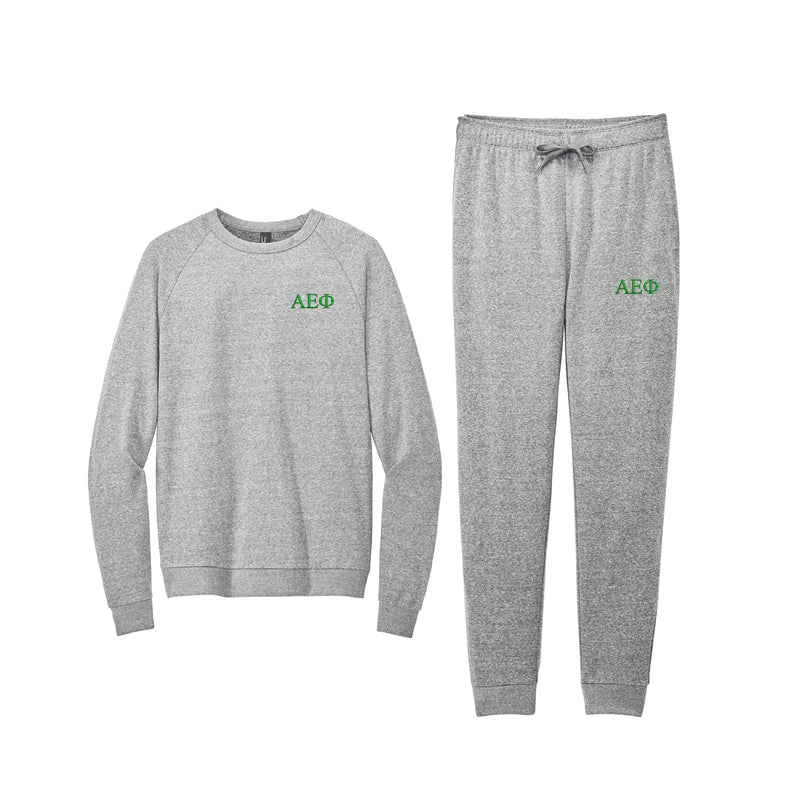 Alpha Epsilon Phi Tri Fleece Jogger Set