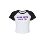 alpha Kappa Delta Chi Short Sleeve Crop Raglan