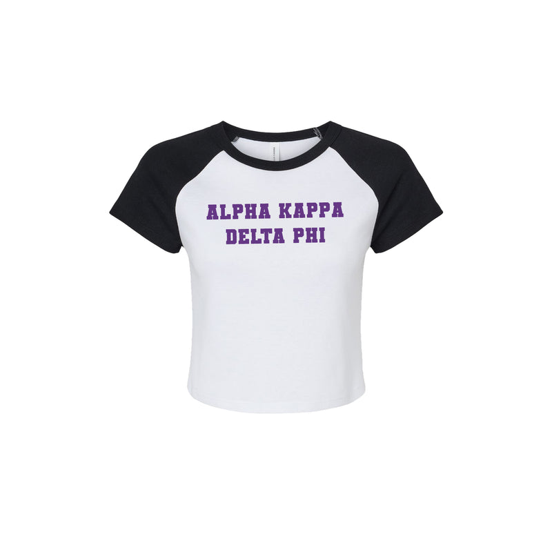 alpha Kappa Delta Chi Short Sleeve Crop Raglan