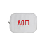 Alpha Omicron Pi Waffle Weave Cosmetic Bag