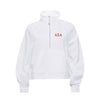 Alpha Sigma Alpha lululemon Scuba Oversized FUNNEL-Neck Half Zip - White