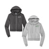 Alpha Sigma Tau Cropped Zip Up Hoodie