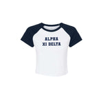 Alpha Xi Delta Short Sleeve Crop Raglan