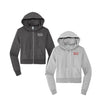 Chi Omega Cropped Zip Up Hoodie
