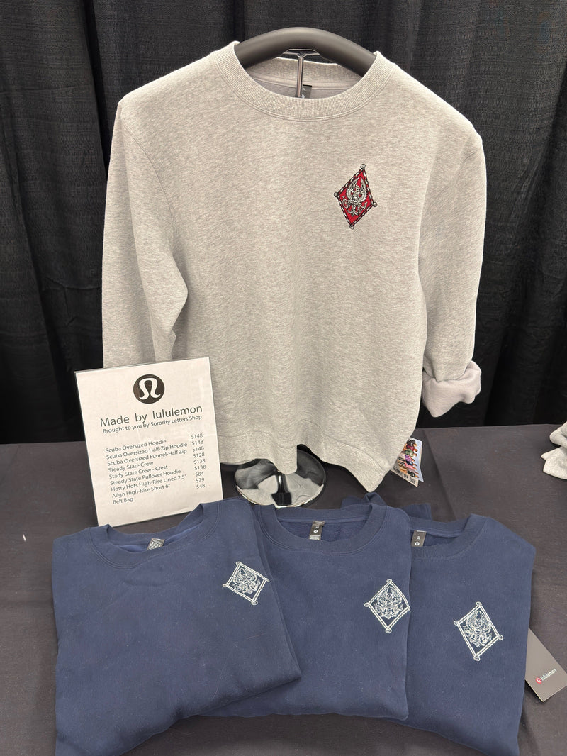Pi Beta Phi lululemon Steady State Crew - Embroidered Crest