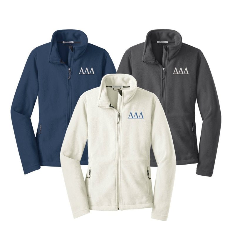 Delta Delta Delta Fleece Zip Cadet Jacket