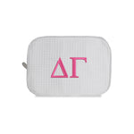 Delta Gamma Waffle Weave Cosmetic Bag