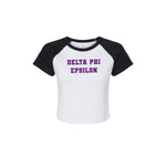 Delta Phi Epsilon Short Sleeve Crop Raglan