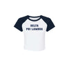 Delta Phi Lambda Short Sleeve Crop Raglan