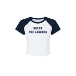 Delta Phi Lambda Short Sleeve Crop Raglan