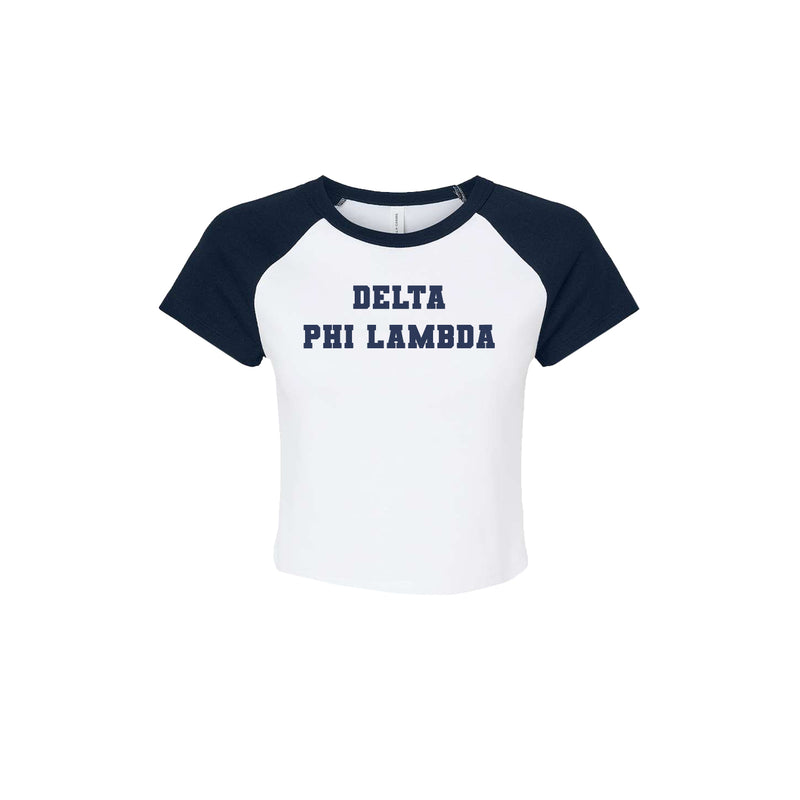Delta Phi Lambda Short Sleeve Crop Raglan