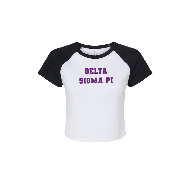 Delta Sigma Pi Short Sleeve Crop Raglan