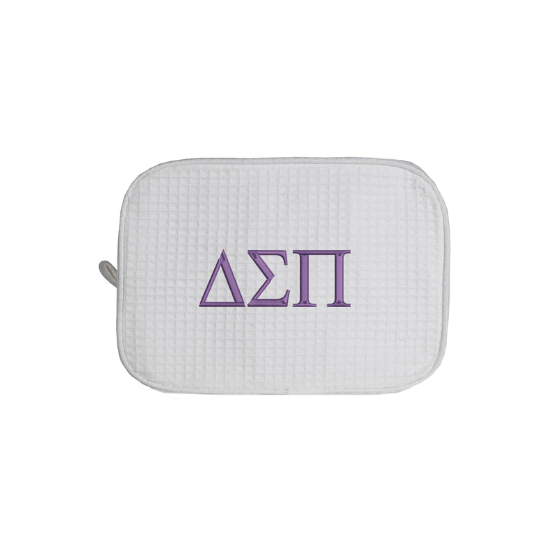 Delta Sigma Pi Waffle Weave Cosmetic Bag