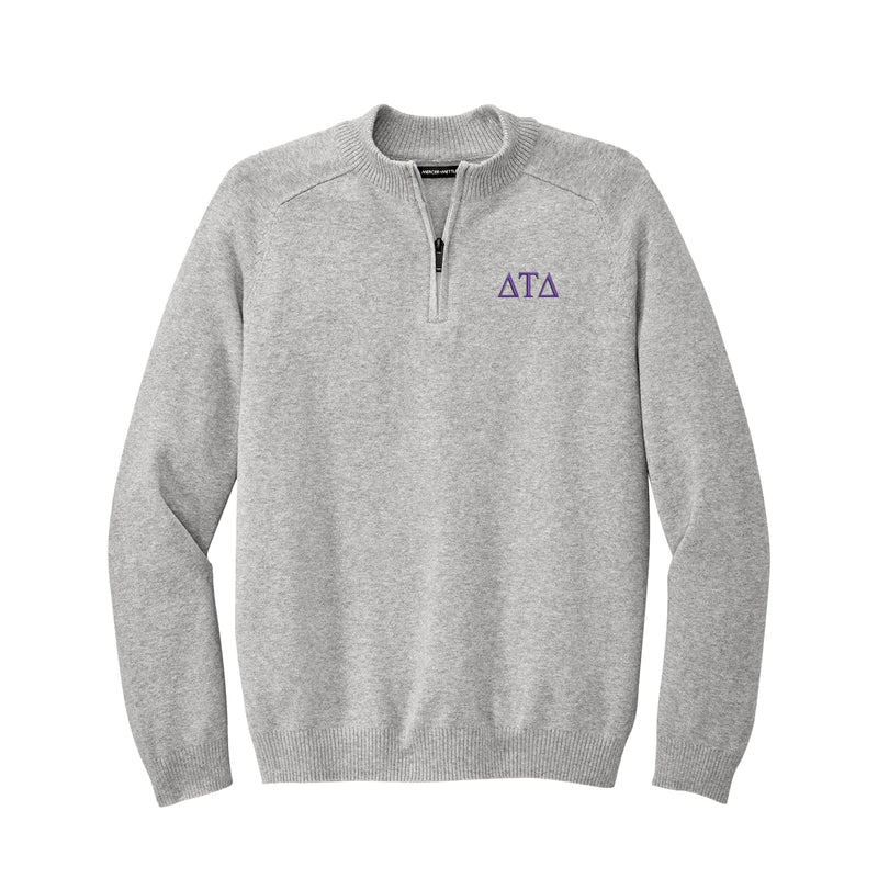 Delta Tau Delta 1/4-Zip Monogrammed Sweater