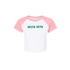 Delta Zeta Short Sleeve Crop Raglan