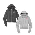 Delta Zeta Cropped Zip Up Hoodie