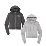 Gamma Phi Beta Cropped Zip Up Hoodie
