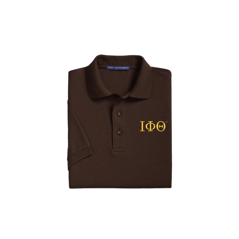 Iota Phi Theta Soft Cotton Pique Polo - Letters