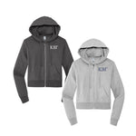 Kappa Beta Gamma Cropped Zip Up Hoodie