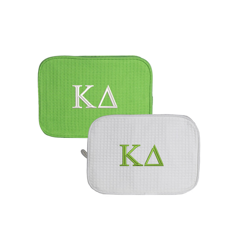 Kappa Delta Waffle Weave Cosmetic Bag
