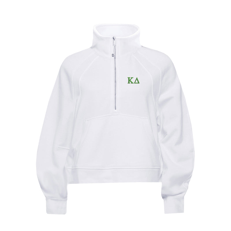 Kappa Delta lululemon Scuba Oversized FUNNEL-Neck Half Zip - White