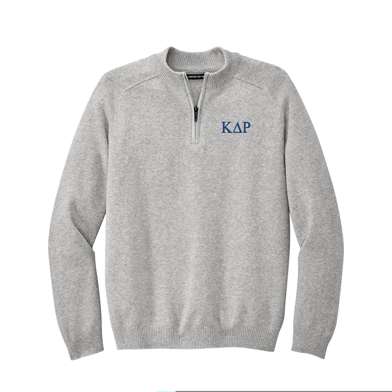Kappa Delta Rho 1/4-Zip Monogrammed Sweater