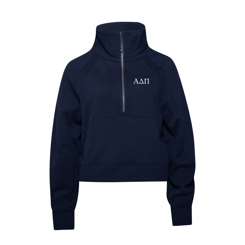 Alpha Delta Pi lululemon Scuba Oversized Funnel-Neck Half Zip - Navy