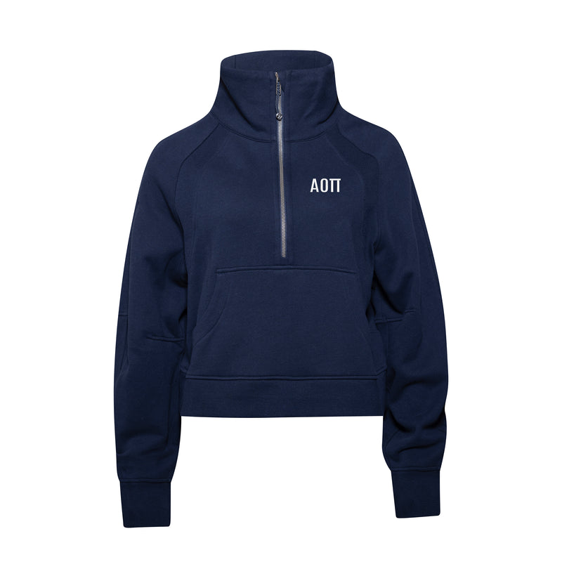 Alpha Omicron Pi lululemon Scuba Oversized Funnel-Neck Half Zip - Navy