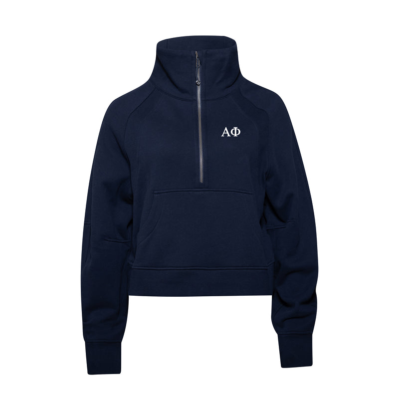 Alpha Phi lululemon Scuba Oversized Funnel-Neck Half Zip - Navy