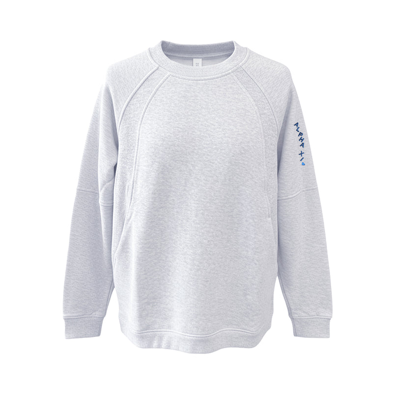 Alpha Xi Delta lululemon Scuba Oversized Long Crewneck - ALPHA XI