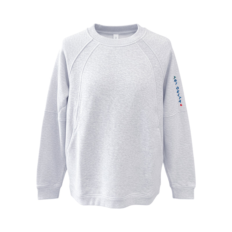 Delta Delta Delta lululemon Scuba Oversized Long Crewneck - TRI DELTA