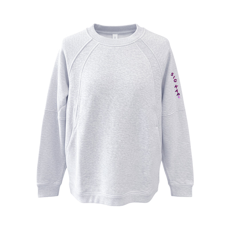 Sigma Kappa lululemon Scuba Oversized Long Crewneck - SIG KAP
