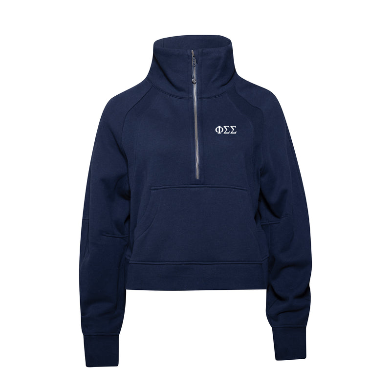Phi Sigma Sigma lululemon Scuba Oversized Funnel-Neck Half Zip - Navy