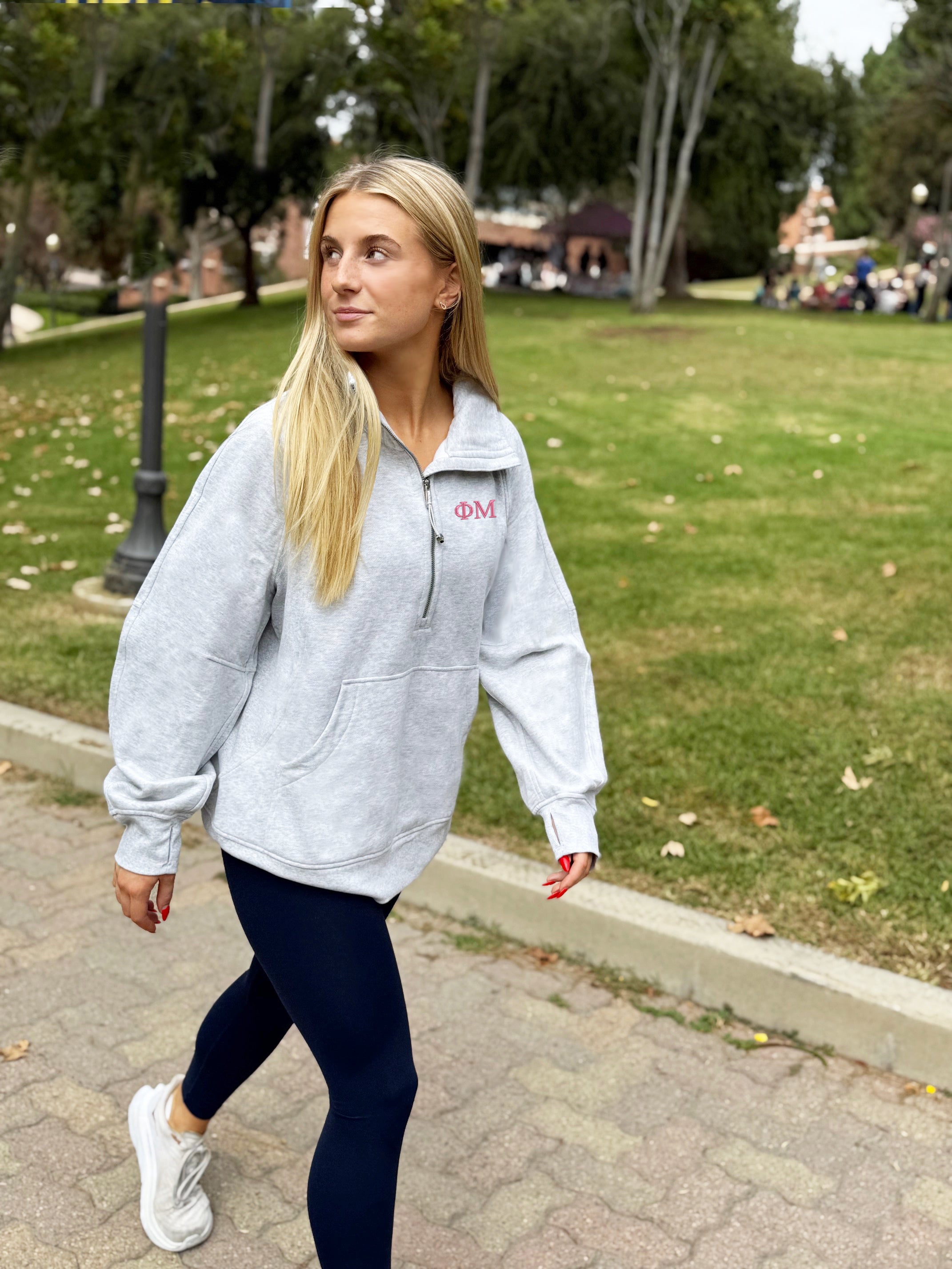 Phi Mu lululemon Scuba Oversized Funnel-Neck Half Zip Long