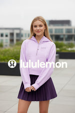 LIMITED EDITION Alpha Omicron Pi lululemon Scuba Oversized Half-Zip Hoodie - Lavender Frost