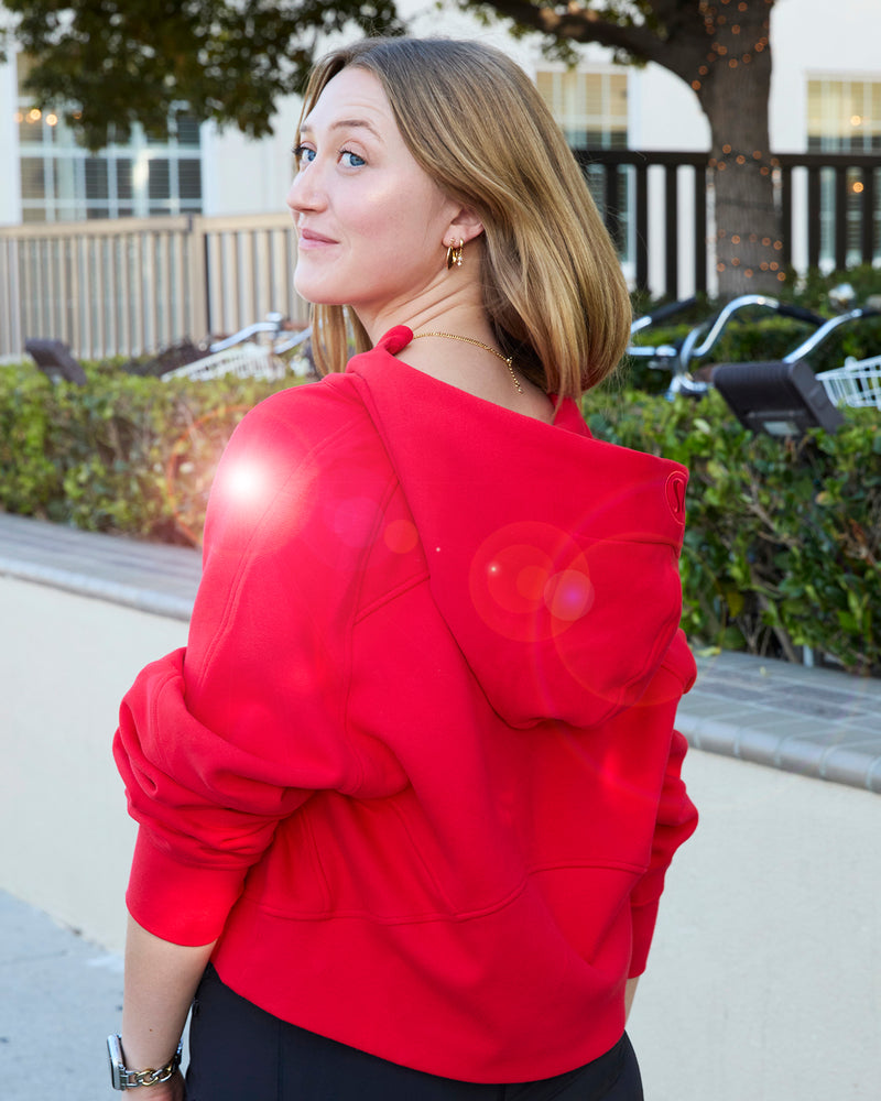 LIMITED EDITION lululemon Scuba Oversized Half-Zip Hoodie - True Red