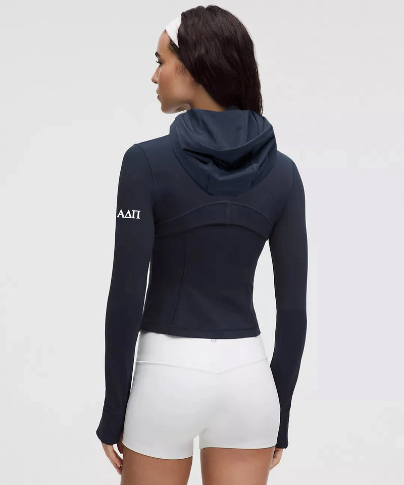 Alpha Delta Pi lululemon Define Cropped Hooded Jacket Nulu - NAVY