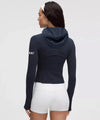 Kappa Kappa Gamma lululemon Define Cropped Hooded Jacket Nulu - NAVY
