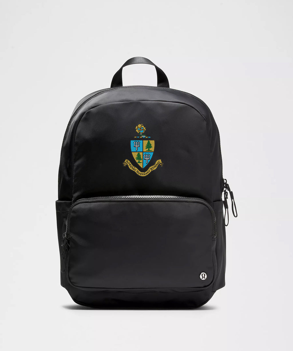 lululemon black everywhere backpack size one size Phi Mu 22L Sorority Letters Shop With An Internal Laptop Sleeve Lululemon Everywhere 22L Tech Canvas