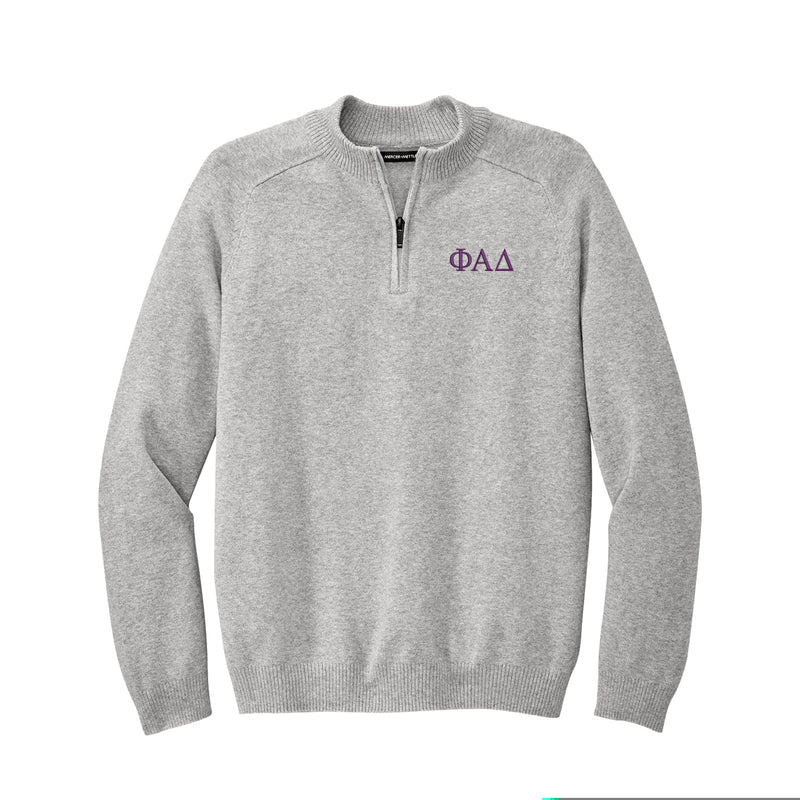 Phi Alpha Delta 1/4-Zip Monogrammed Sweater