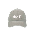 Phi Delta Epsilon Beach Washed Hat - Letters