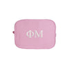 Phi Mu Waffle Weave Cosmetic Bag