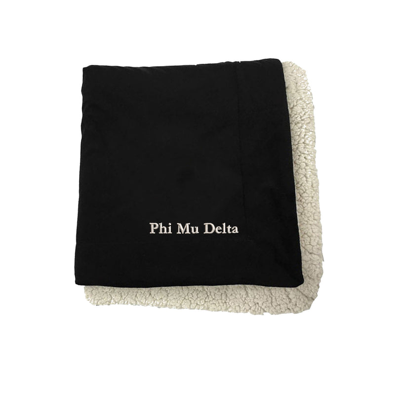 Phi Mu Delta Sherpa Lined Blanket