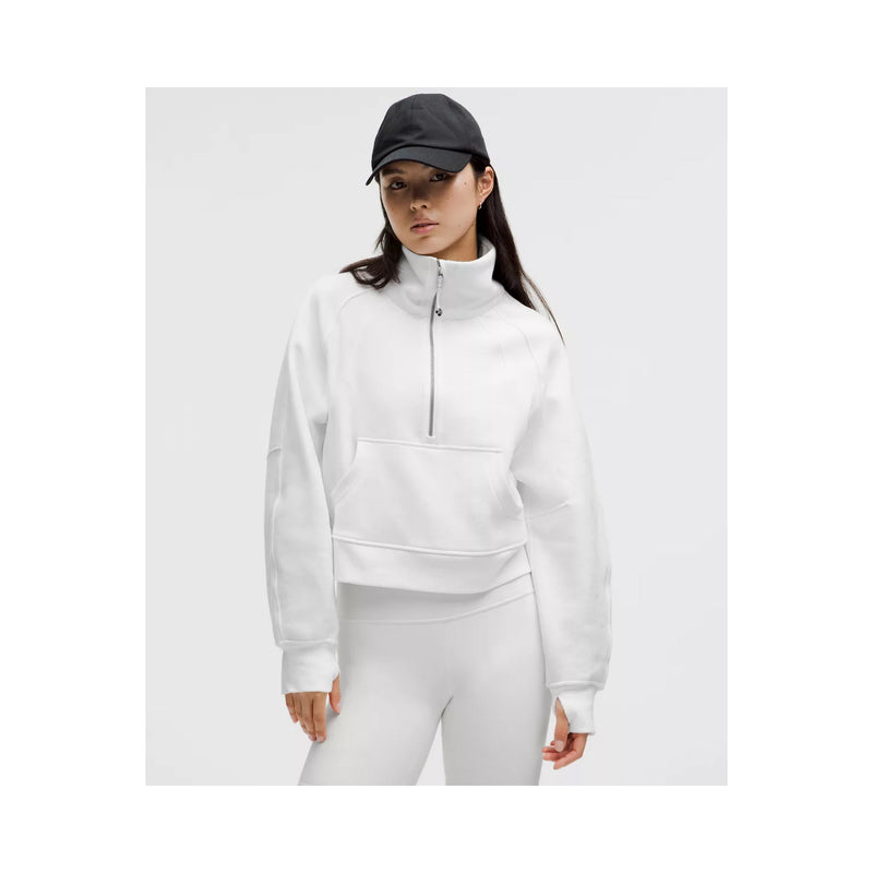 Chi Omega lululemon Scuba Oversized Funnel-Neck Half Zip - White