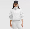 Kappa Kappa Gamma lululemon Scuba Oversized FUNNEL-Neck Half Zip - White