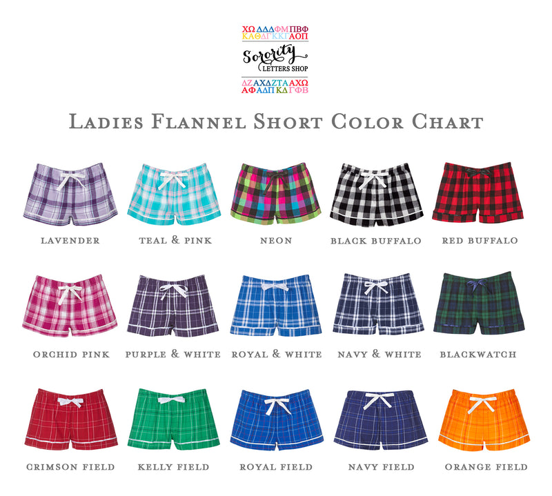 Sigma Psi Zeta Flannel Boxer Shorts