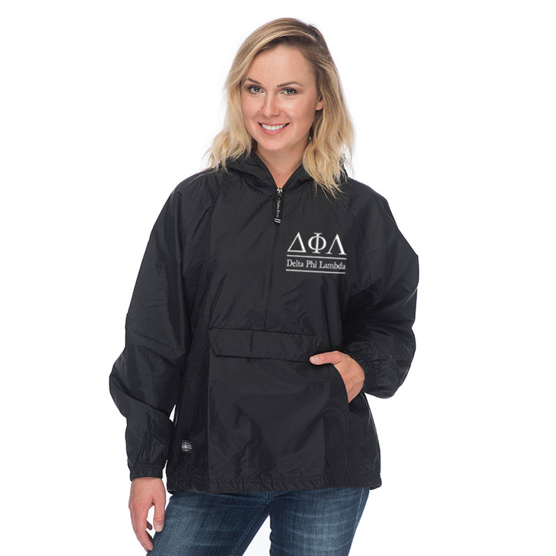 Delta Phi Lambda Classic Solid Pullover Windbreaker - Lined