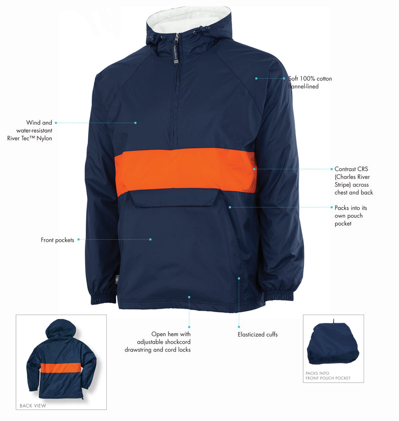 Phi Alpha Delta Rugby Striped Lined Windbreaker